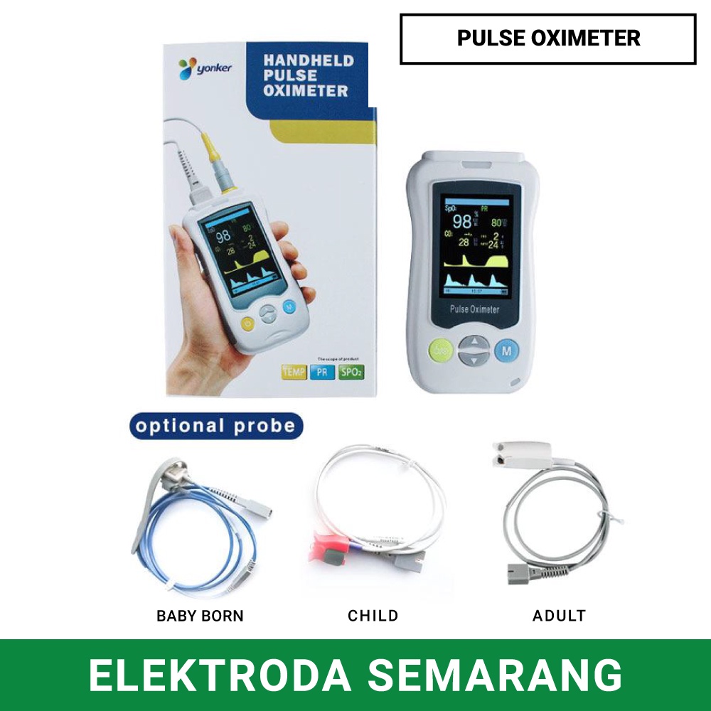 Jual Yonker CE Handheld Pulse Oximeter SpO2 untuk Bayi / Anak / Dewasa Shopee Indonesia