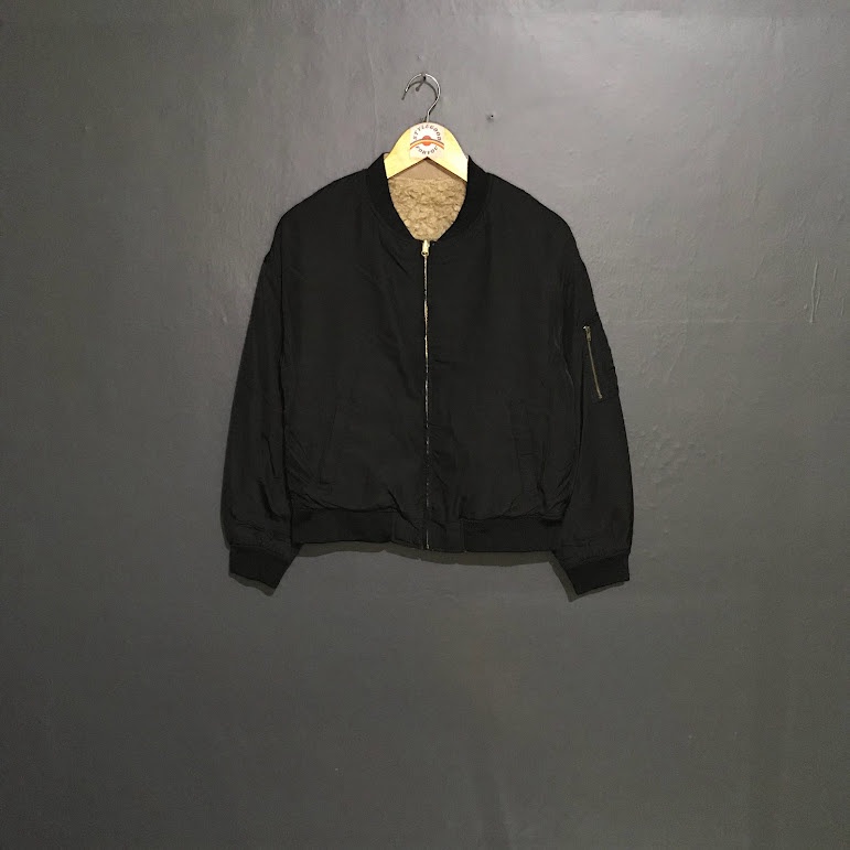 Jual Jacket Bomber - Earth | Reversible Sherpa Outer Inner Fur Thrift ...