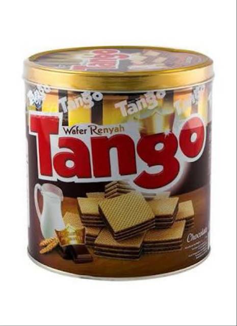 Jual WAFER TANGO KALENG RASA COKLAT / VANILA 240gr - BISKUIT KUE ...