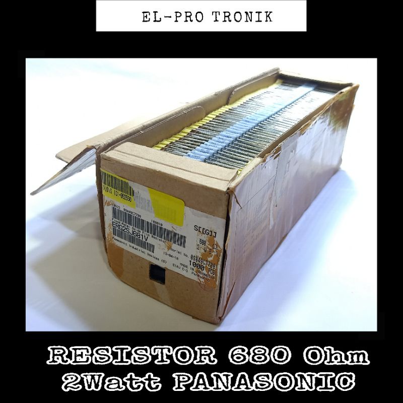 Jual Resistor 680 Ohm 2 watt Panasonic | Resistor 2w 680 | Resistor ...