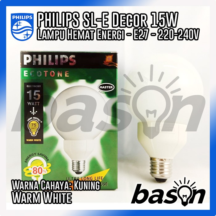 Jual PHILIPS SLE-D 15W E27 - Cahaya Kuning - Lampu Decor Bulat | Shopee ...