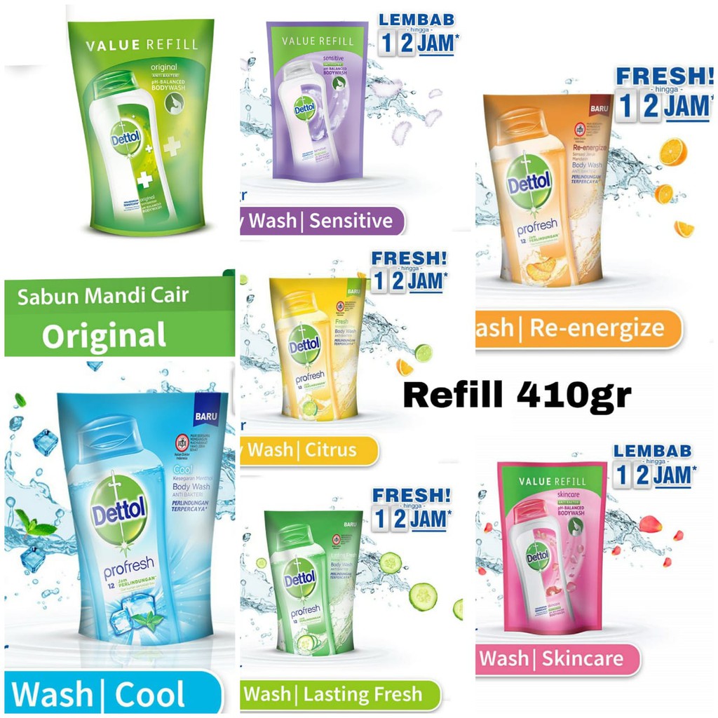 Jual PROMO Dettol Body Wash Profresh Proskin Original Cool Lasting