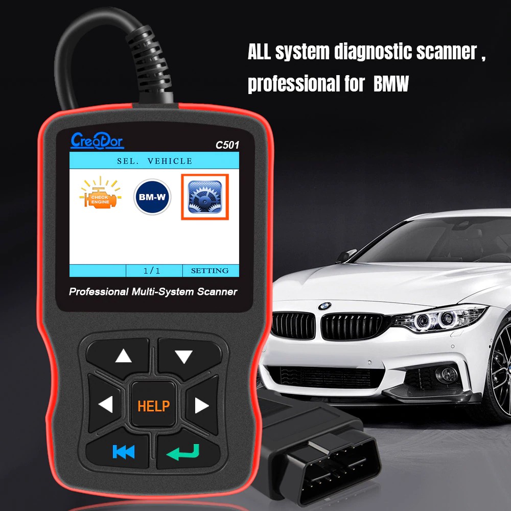Jual IMPORT Creator C501 OBD2 Scanner For BMW OBD 2 All System ...