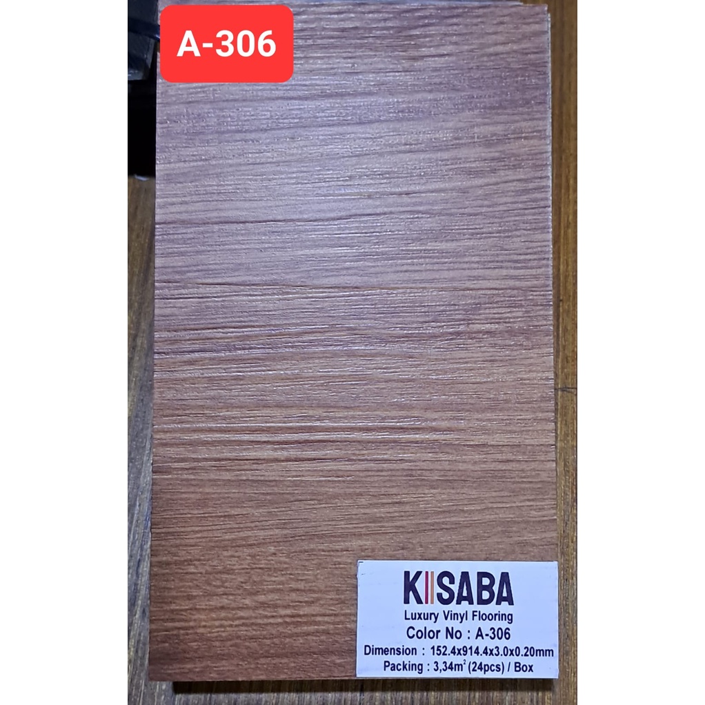 Jual Kisaba Vinyl Plank per Box untuk 3 M2 isi 24 pcs ketebalan 2mm ...