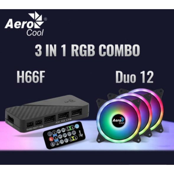 Jual Aerocool Rgb Control Hub H666F + Fan Casing Aerocool Duo 123 3Pcs ...