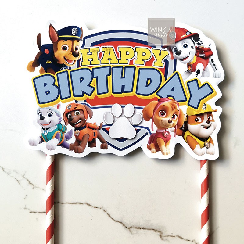 Jual READY Big Cake Topper Paw Patrol Topper Kue Tart Chase Marshall ...