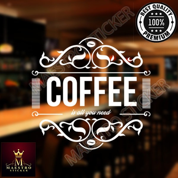 Jual Cutting Sticker Custom Coffe Stiker Cafe Toko Kantor Rumah Kaca ...
