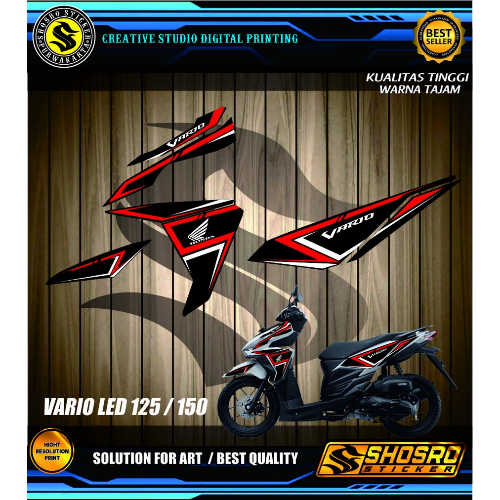 Jual STIKER/ STRIPING VARIASI HONDA VARIO 125 & 150 LED TAHUN 2015 2016