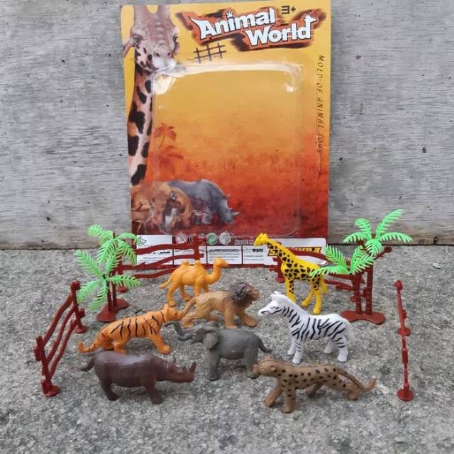 Jual Mainan Hewan Karet Set Animal Kebun Binatang Edukasi Hewan Anak ...