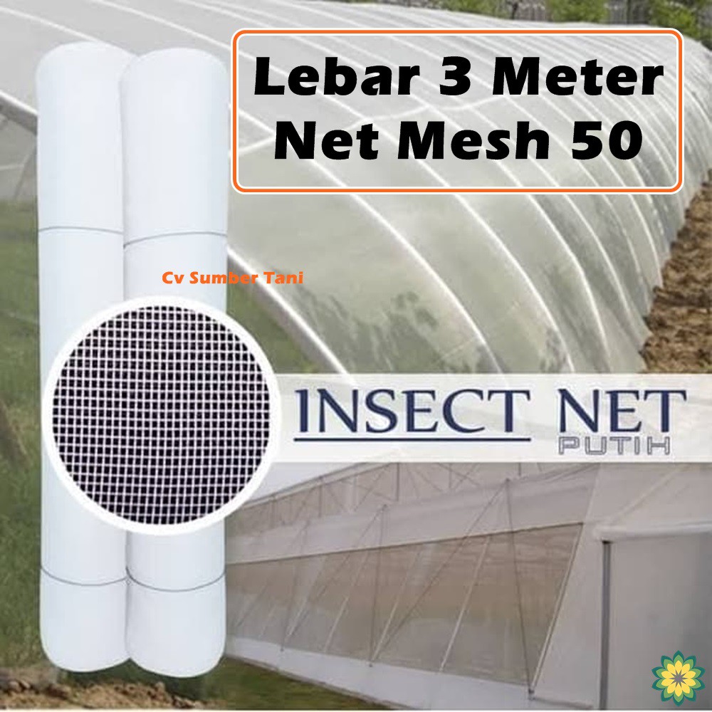 Jual Jaring Insect-Net Putih | Lebar 3 Meter | Jaring Kelambu | Ecer ...