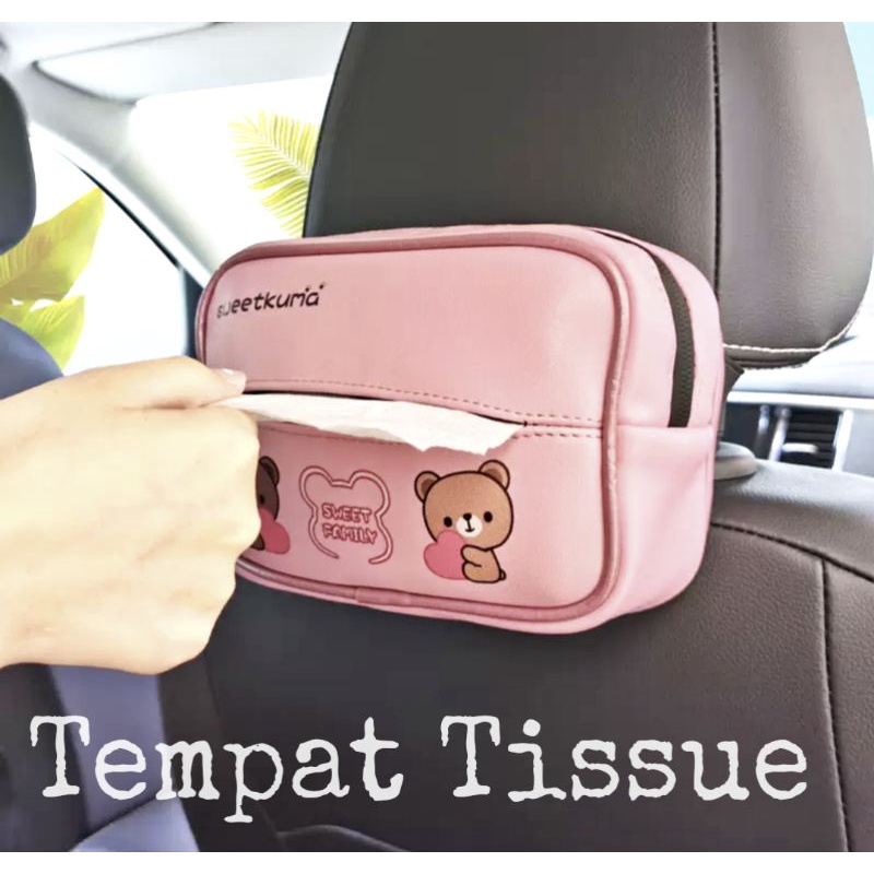 Tempat Tisu Mobil Sablon Model Klik Sun visor