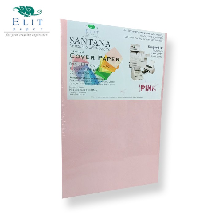 Jual Kertas Fancy Paper Santana Pink Folio 160 GSM 21,5cm x 33cm
