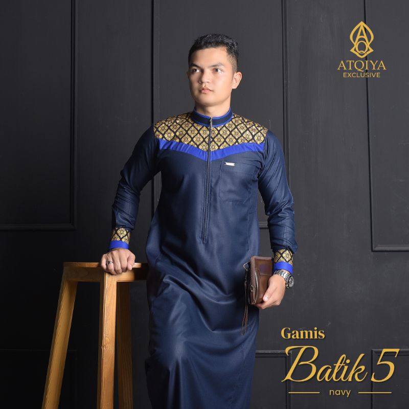 Jual Gamis ATQIYA BATIK 5 / Gamis Pria / Jubah Laki Laki / Gamis Elegan