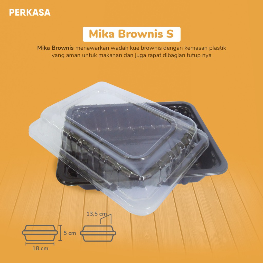 Jual Mika Brownies Tempat Bronis Mika Brownis Ukuran S Shopee Indonesia 