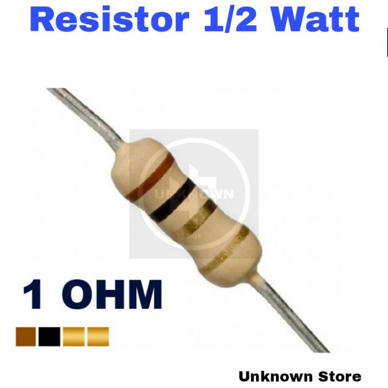 Jual Resistor 1/2 Watt 1 Ohm (10 Pcs) Shopee Indonesia