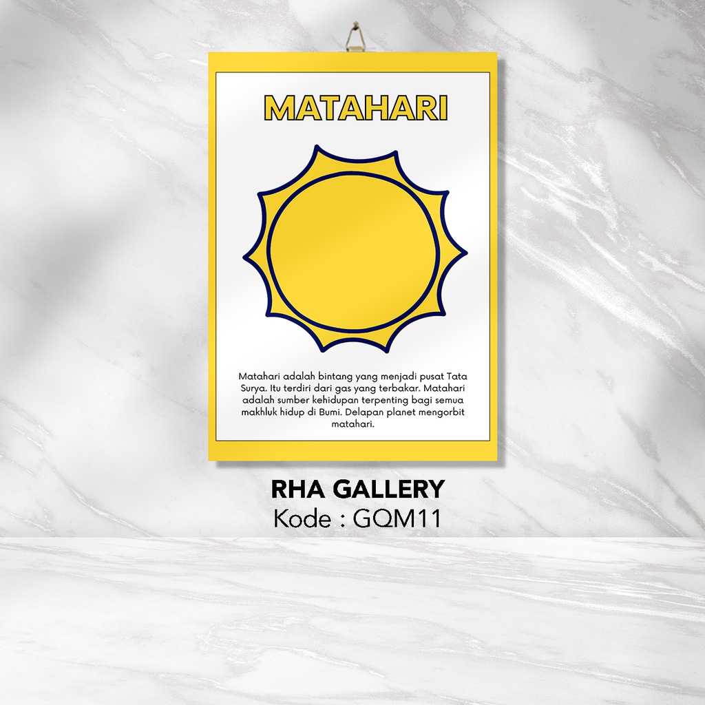 Jual RHA GALLERY Hiasan Dinding Mengenal Tata Surya Planet Edukasi ...