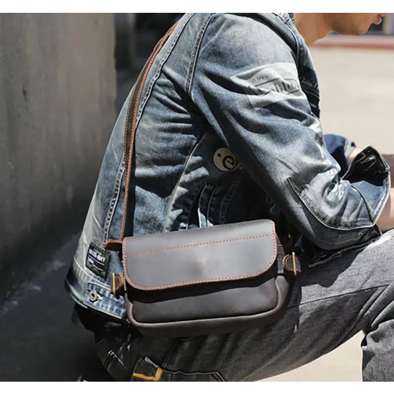 Jual ⭐⭐⭐⭐⭐ Tas Kulit Sapi Asli Selempang Original, Tas Selempang Pria