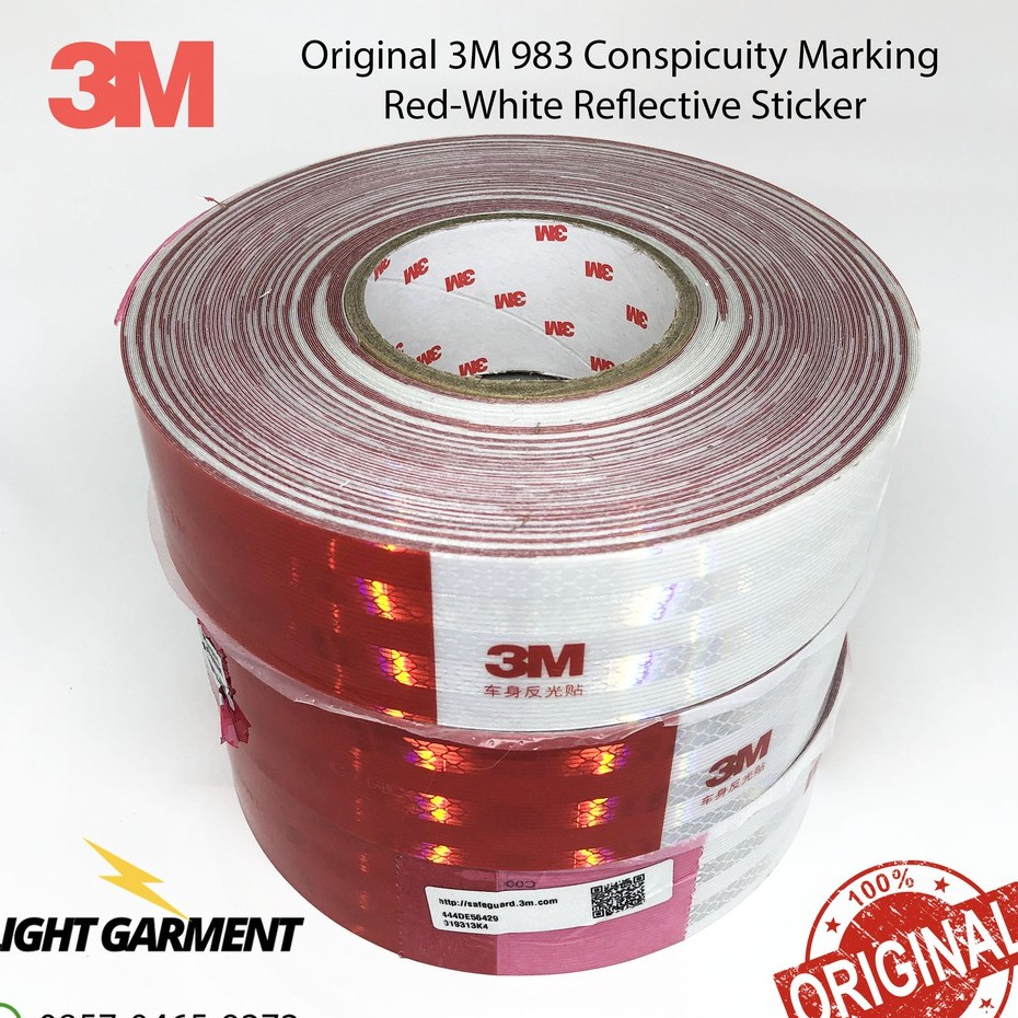 Jual Stiker 3M Original MERAH PUTIH DIAMOND Grade 983 Sticker Reflektor ...