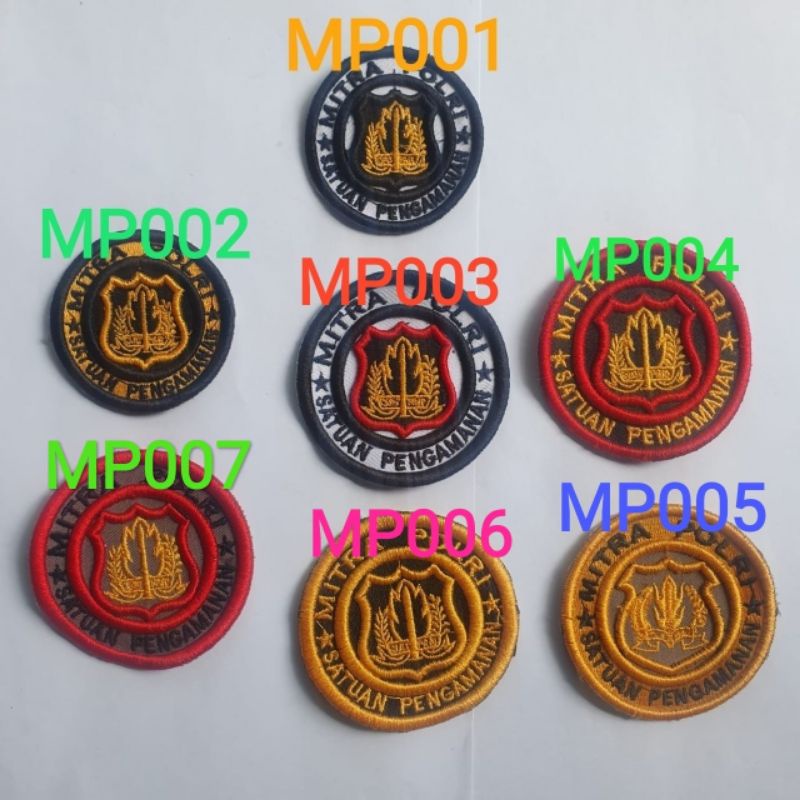 Jual Logo Mitra Polri Bordir Timbul3d Shopee Indonesia 2963