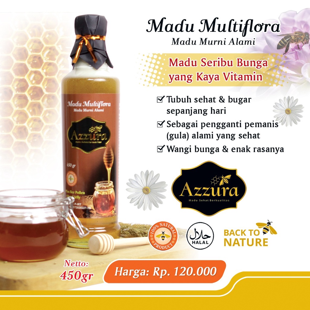 Jual Madu Murni Multiflora | Madu Asli Azzura Untuk Kesehatan Keluarga