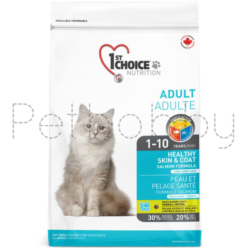 Jual Makanan Kucing 1st Choice Adult Long Hair Cat Salmon 2.72kg ...