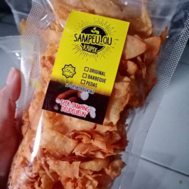 Jual Kripik Keripik Singkong Sampeu_Qu Pedas, BBQ, Original Termurah ...