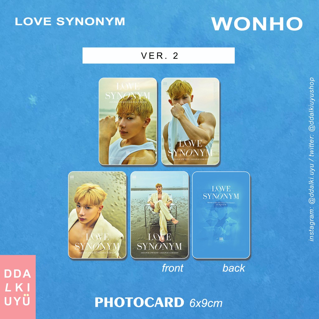 Jual WONHO [LOVE SYNONYM] versi 2 - pc kpop unoff photocard 2 sisi