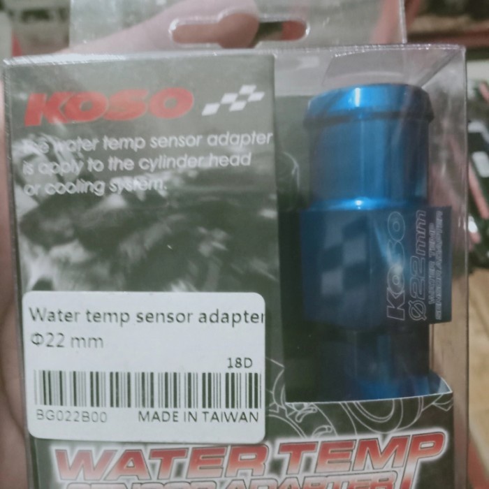 KOSO Adattatore Per Sensore Temperatura Acqua – Diametro 26 Mm – Con Anello E Fascette – Universale