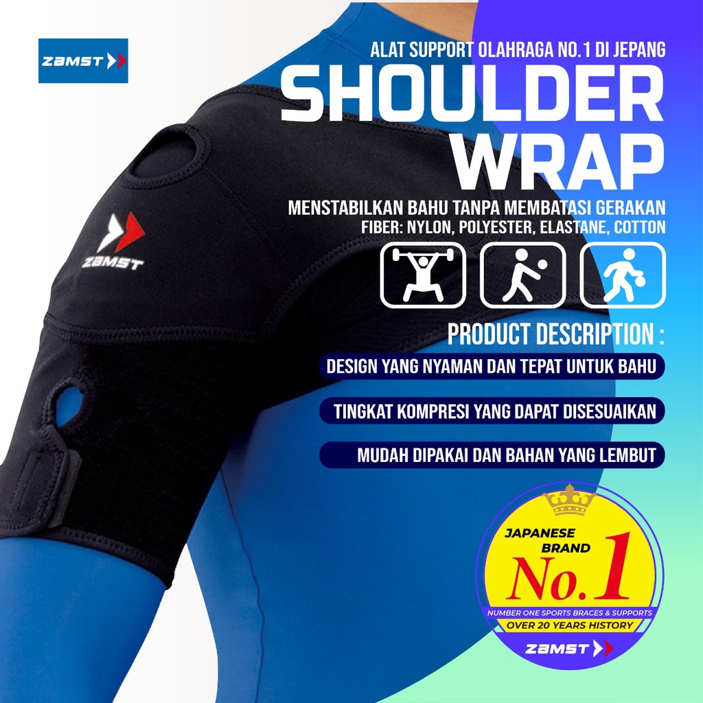 Jual Shoulder Support Wrap Deker Pelindung Bahu Zamst Japan Original ...