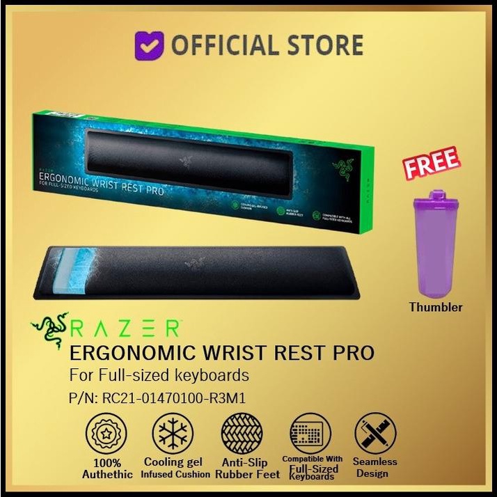 Jual Razer Ergonomic Wrist Rest Pro For FullSized Keyboards Keyboard
