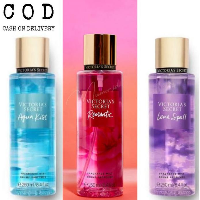 Jual BODY MIST VICTORIA SECRET ROMANTIC LOVE SPELL AQUA KISS ORI