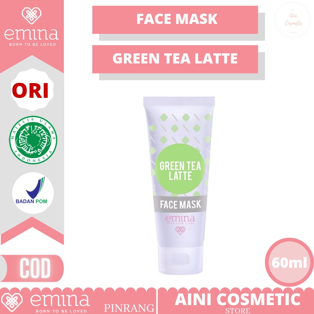 Jual Emina Green Tea Latte Face Mask 60ml - Masker Wajah | Shopee Indonesia