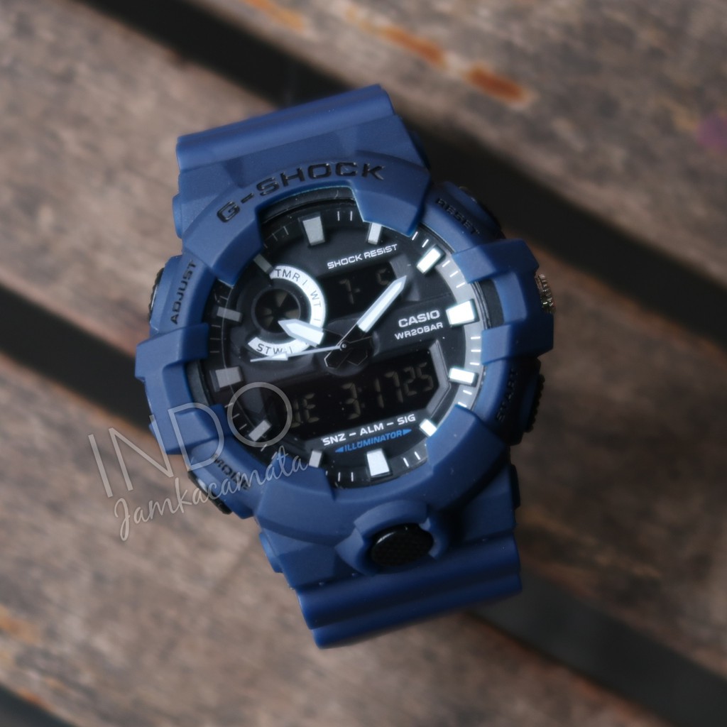 PROMO CASIO G-SHOCK GA-700 Jam Tangan Pria Cowok Sporty Gshock GA700 Full  Black