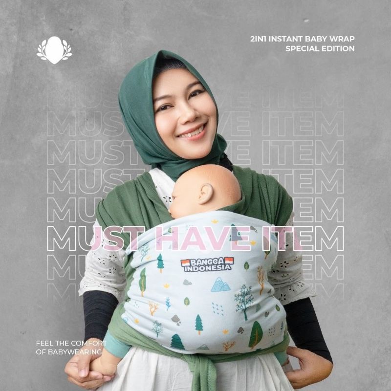 Jual Gendongan instan wrab bayiku.id seri bangga Indonesia | Shopee ...