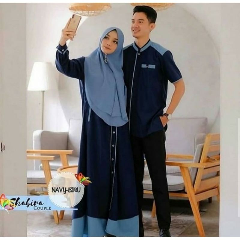 Jual Shabira Couple Baju Kapel Muslim Baju Kapelan Suami Istri