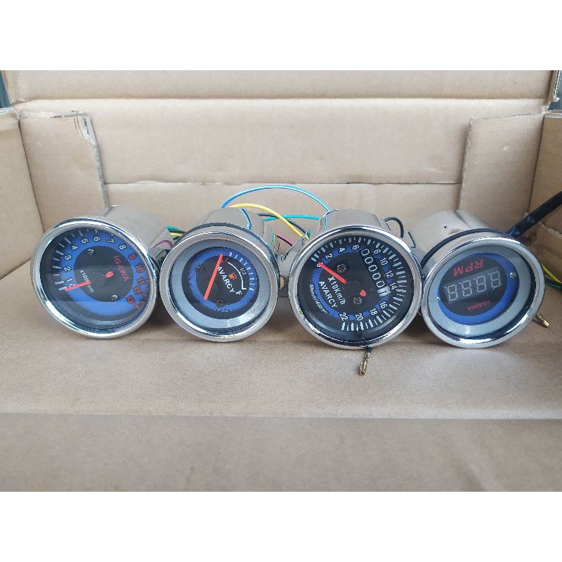 Jual SPEEDOMETER|AMPER BENSIN|RPM/TACHOMETER UNIVERSAL SPIDO | Shopee ...