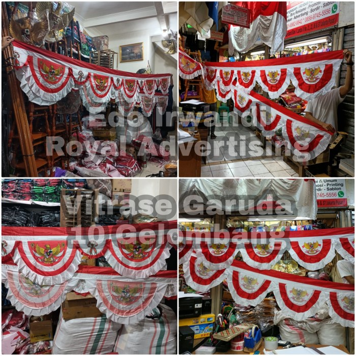 Jual Background Bendera Vitrase Merah Putih Garuda Ukuran 8 M 10 ...