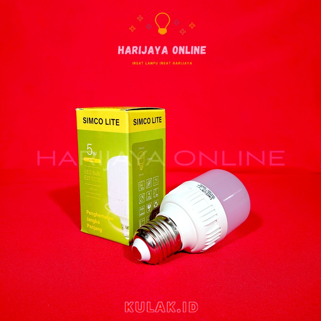 Jual Lampu Bohlam Led 5w 10w 15w 20w Watt Simco Lite Tabung Tube Lamp