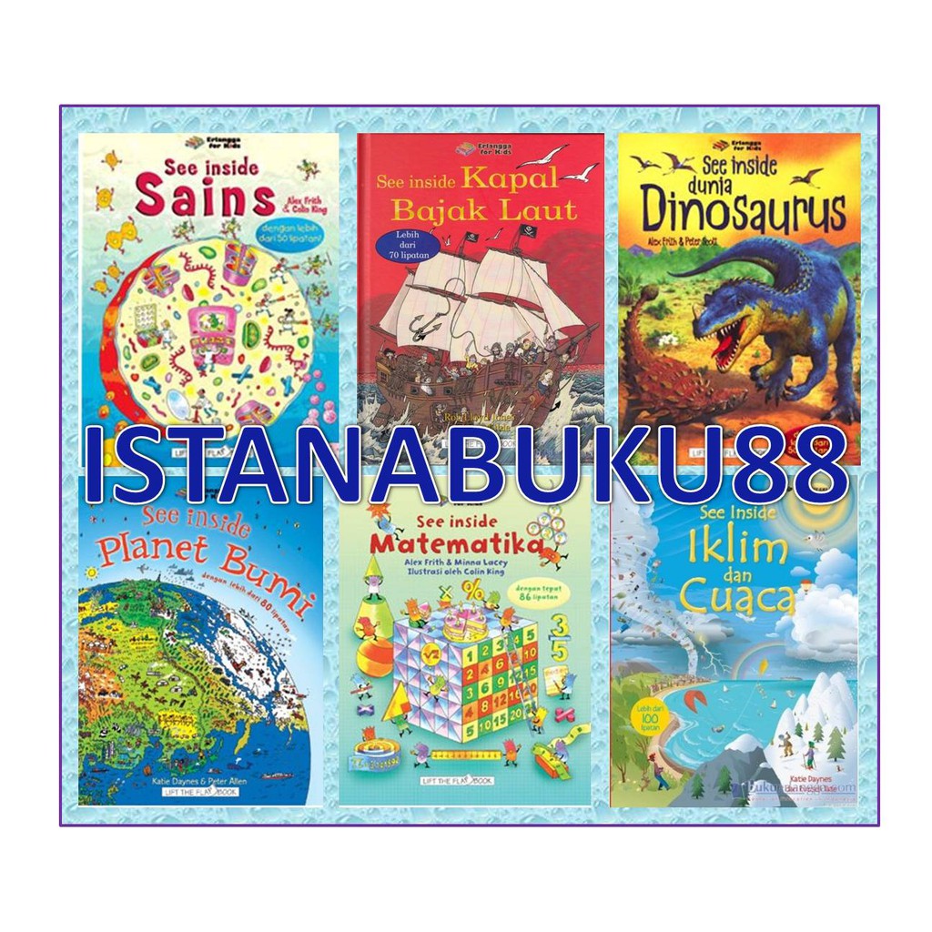 Jual Paket 6pcs Lift The Flap Usborne See Inside Sains planet planet ...
