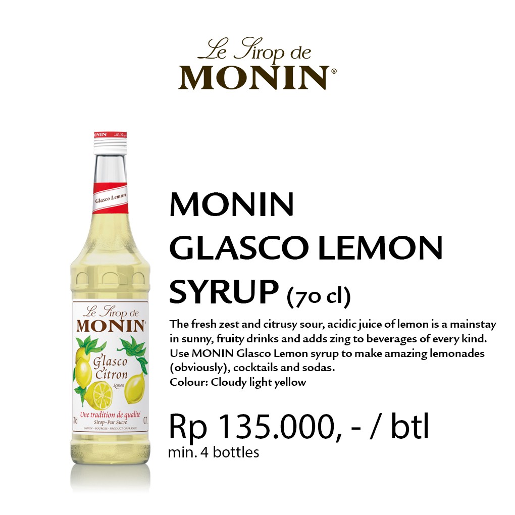 Jual Monin Syrup Glasco Lemon | Shopee Indonesia