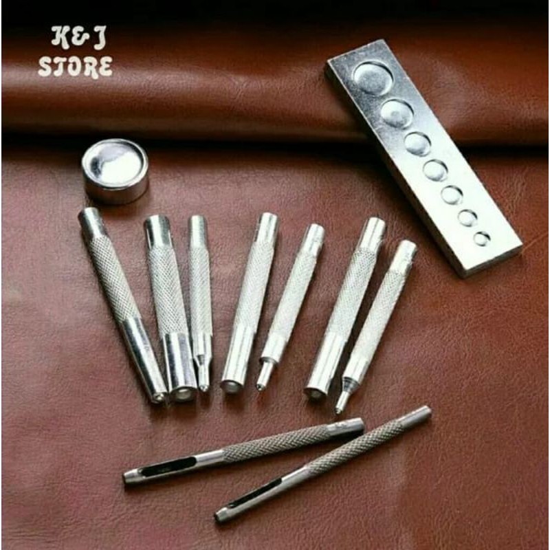 Jual Set 11pcs Alat Kerajinan Kulit Anvil Rivet Leather Tool Alat ...