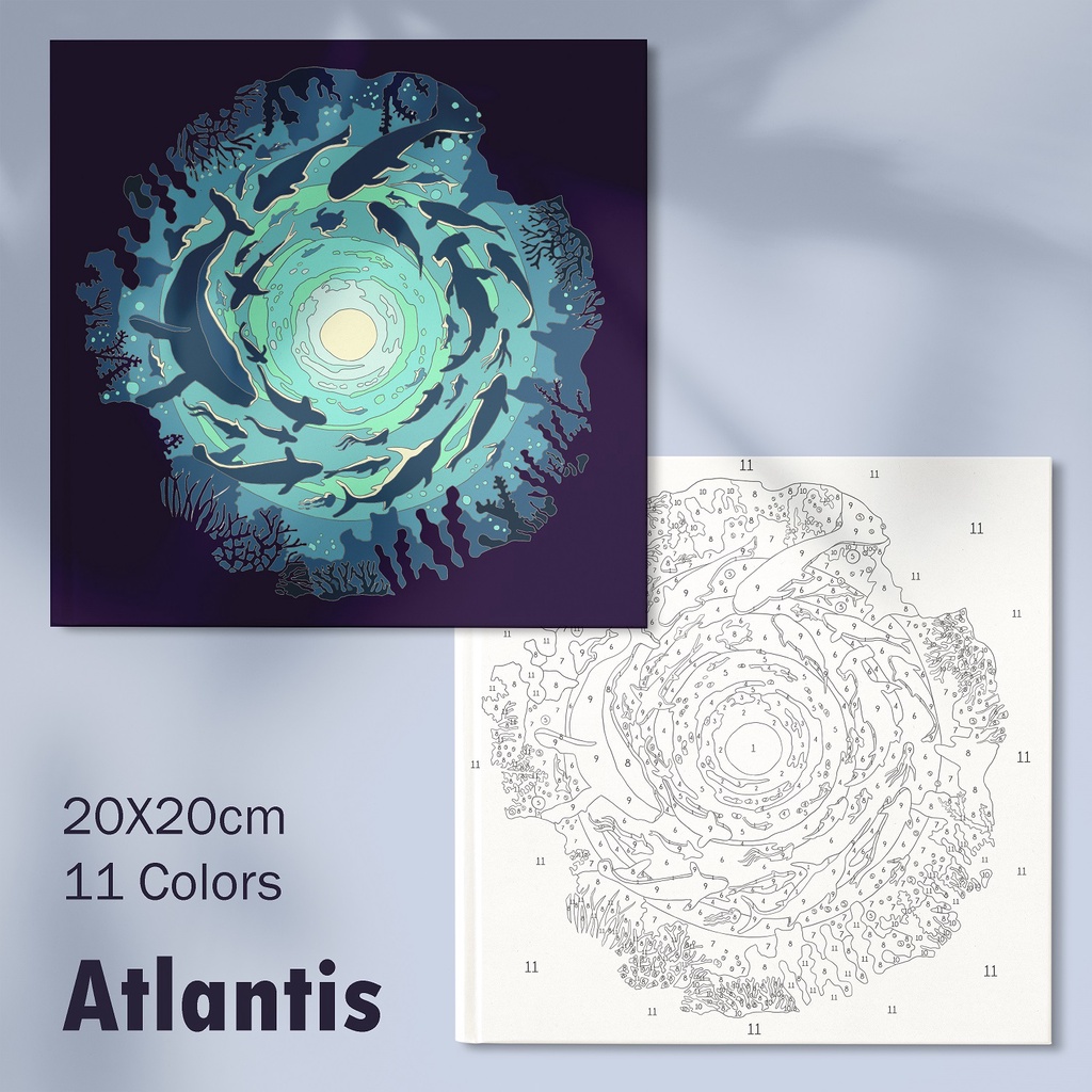Jual [Artopia] Paint by Numbers ATLANTIS Edition / DIY Canvas Kanvas ...