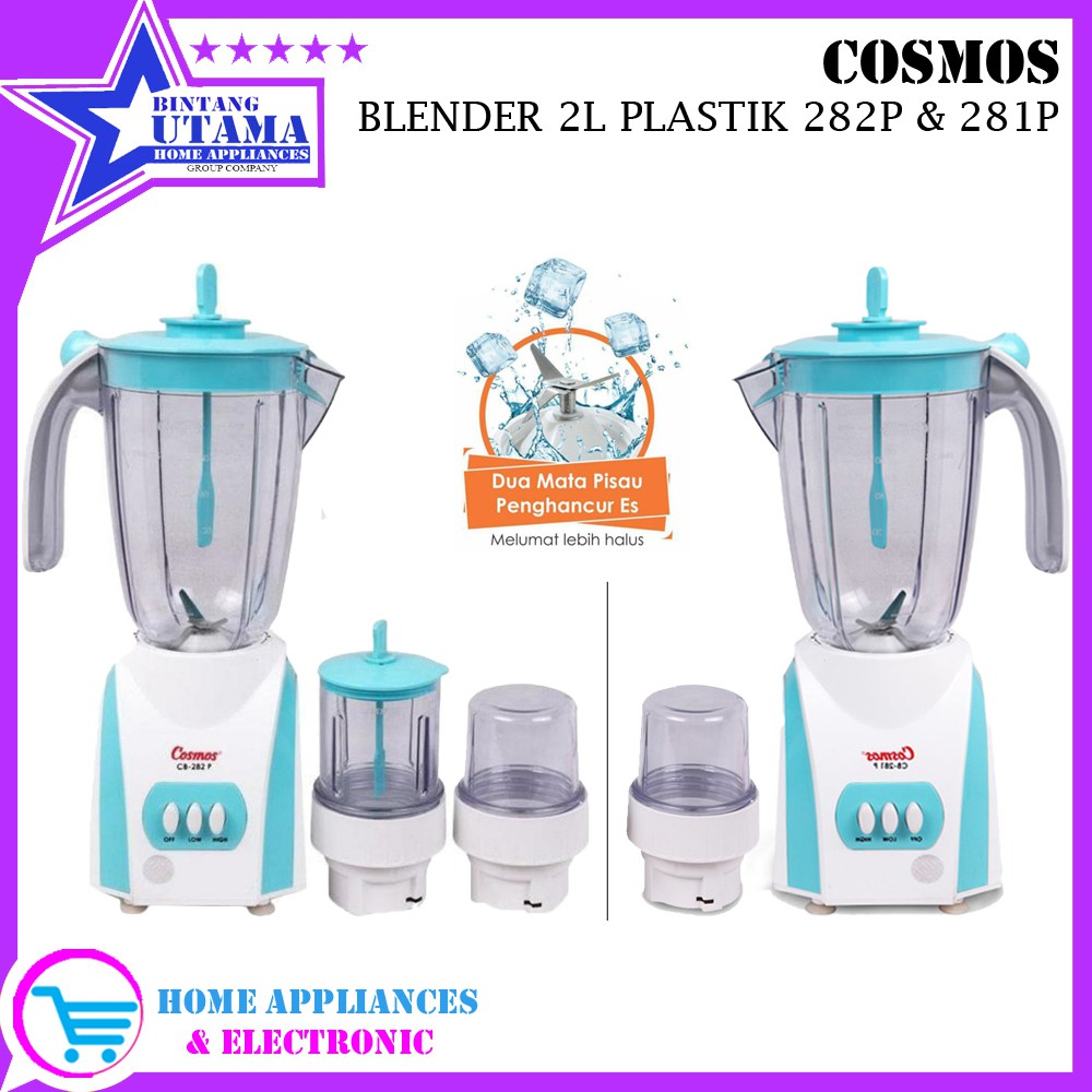 (COD) Blender Cosmos CB-281 P / CB281P / CB 281P / CB282P / CB 282P /  CB-282P / CB-282AP - Blender Plastik 2 Liter