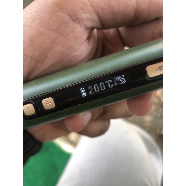 LAMBDA CC Heat-not-burn Gerät – Austauschbares Heizblatt, OLED-Display, 3200 MAh Akku (Grau)