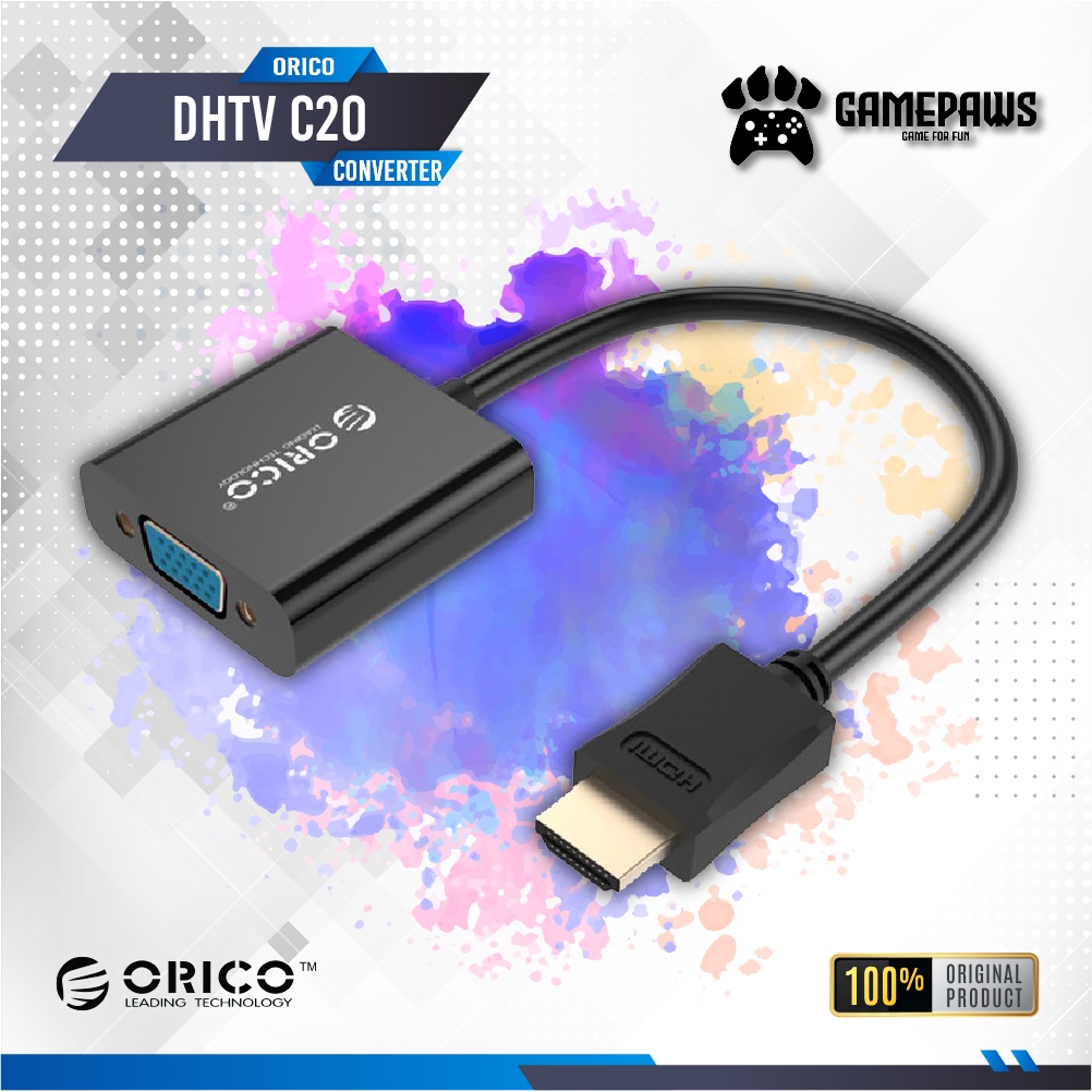 Jual Orico Dhtv C Hdmi A To Vga Adapter Shopee Indonesia