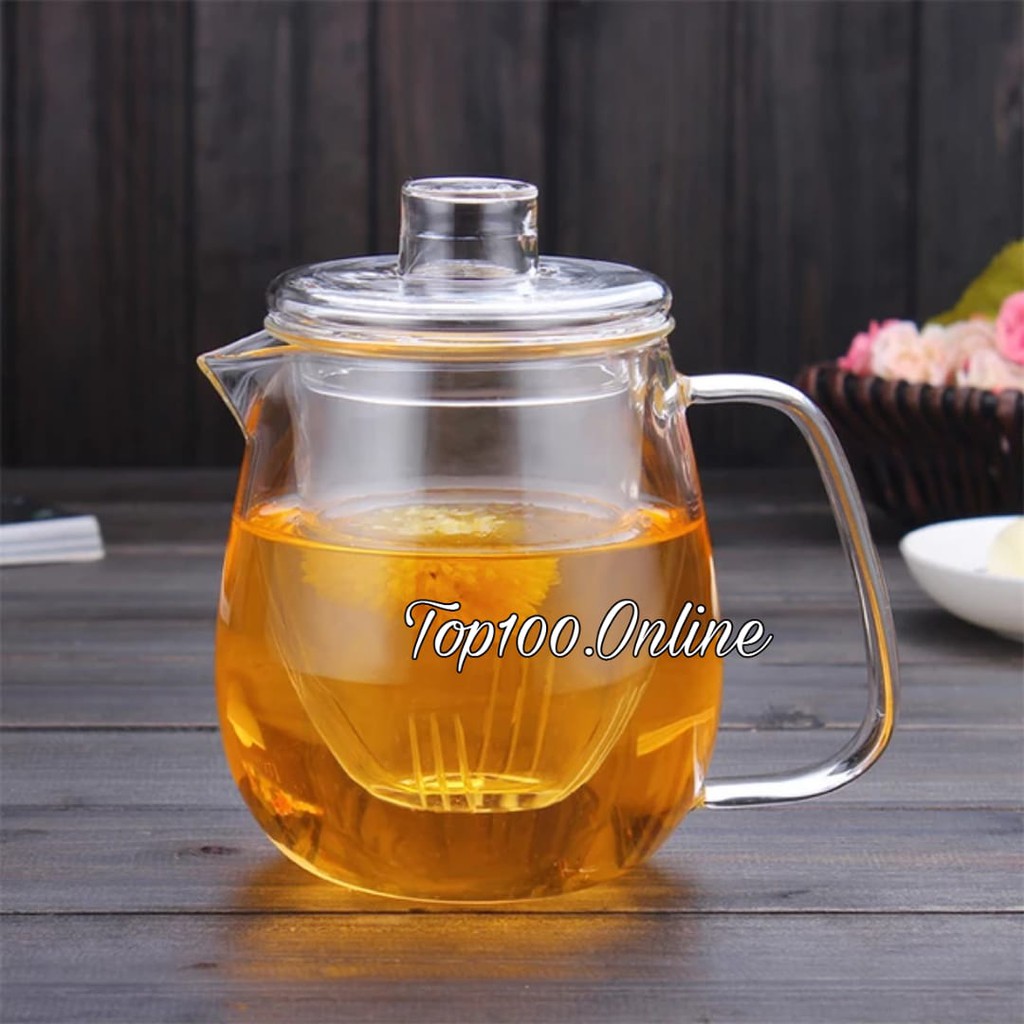 Jual Top100 750ml Teapot Kaca Boron Tinggi Dengan Saringan Sus 304 Unik Teko Teh Kopi Shopee 4278