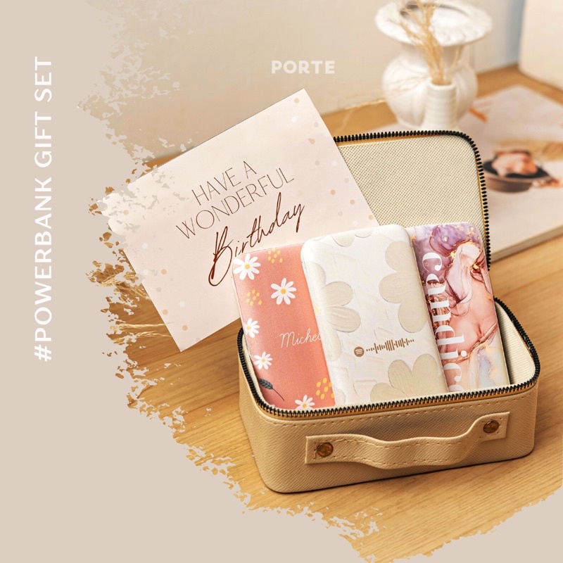 Jual Custom Powerbank Gift Set (FREE Pouch) | Shopee Indonesia