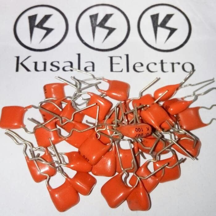 10-Pack Philips 0.68uF 680nF 100V MKT Capacitors - Metalized Polyester Film, Orange (Electronics Components) 6 thumbnail image