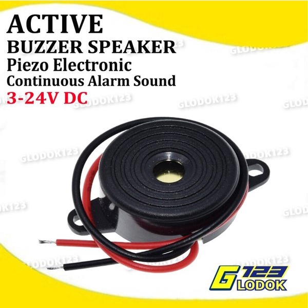 Jual Buzzer Speaker Piezo Active Continuous Industrial Alarm DC 3-24V ...