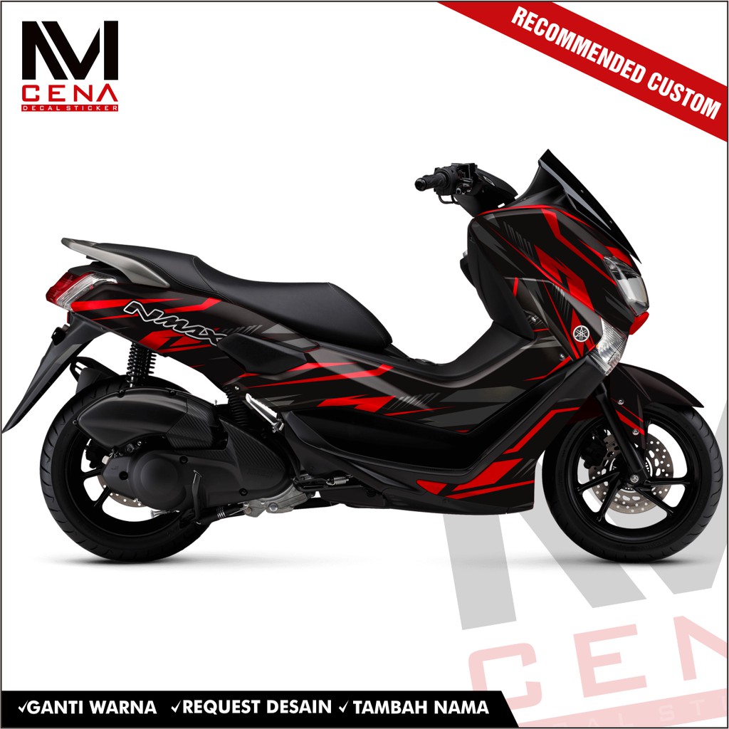 Jual Sticker Striping Decal Nmax full body sticker Nmax custom red ...